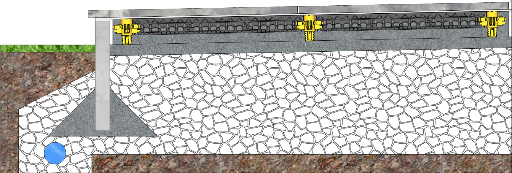 Terras met drainagemortel 2